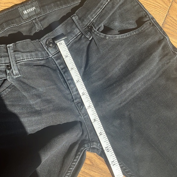 Hudson Womens Midrise Lydia Super Skinny Black Jeans Flap Button Pocket Size 28 - Picture 13 of 16